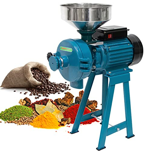 ABORON 3000W Wet & Dry Electric Grain Mill Grinder - 110V Commercial Home Farm Rice Wheat Corn Grinder Machine | Flour Mill | Molino de Maiz Electrico