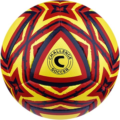 American Challenge ZALLY Futsal Ball - Durable and Vibrant Yellow/Red-Navy Design for Indoor Soccer Play (3)