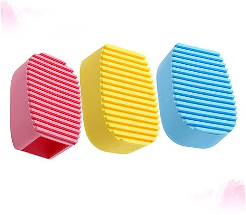 FRCOLOR Brosse à Laver Vêtements en Silicone Planche à Laver Mini Créative Légère Facile à Utiliser Assorties Lavage des Cols Et Poignets Nettoyage des Taches