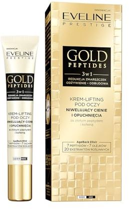 Eveline Cosmetics Gold Peptides Lifting Crème contour des yeux à l'or colloïdal et aux céramides pour réduire les rides et l'éclat