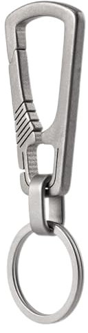 Karabinerhaken Schlüsselanhänger Titan Karabiner TC4 Leicht und langlebig Mehrzweck Titan Schlüsselring für Camping, Wandern, Schlüsselhalter