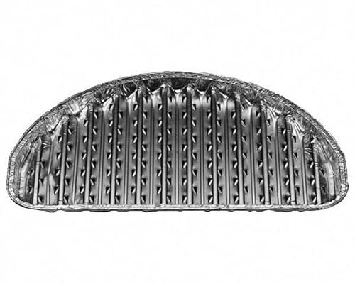 VEPATIM 12 Alu-Grillpfannen Grillschalen BBQ halbrund 32,5 x 19cm wiederverwendbar