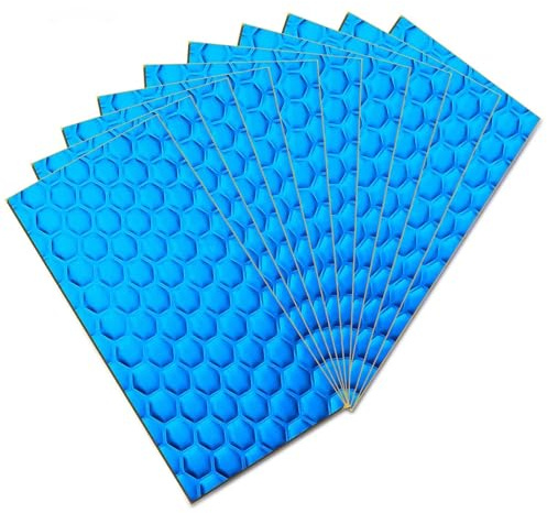 10 Pezzi 20x10Cm Rumore Acustico Auto Tappetino Fonoassorbente Butilico Fonoassorbente Cofano Rumore Caldo Isolamento Materiale Smorzante Fonoassorbente