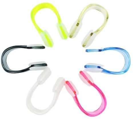 6 Pièces Pince Nez en Silicone, Pince Nez Natation Enfant, Réutilisable Pinces à Nez pour Natation Adultes et Enfants Unisexe, pour Piscine Natation & Plongée
