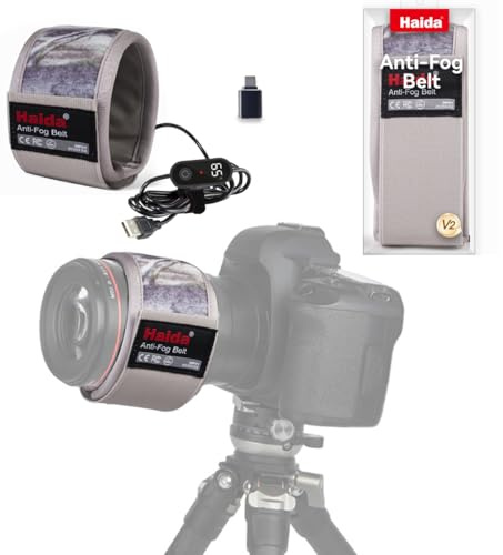 Haida Striscia riscaldante per lenti di rugiada, riscaldatore di rugiada, riscaldatore di rugiada per obiettivo telescopico, riscaldamento e deumidificazione, USB con 3 impostazioni di calore per
