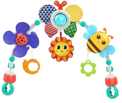 Genérico Activity Arch Toys - Accesorio de Juego de Viaje Honeybee | Cochecito Plegable, de Cuna con sonajero mordedor, Sonido Arrugado, Asiento de Coche de bebé, de Desarrollo de Entretenimiento