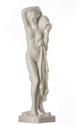 BeautifulGreekStatues Femme Nue avec Cruche d'eau Statue d'Albâtre Sculpture Figure 25cm