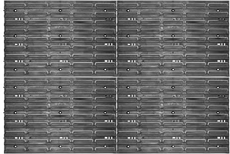 KADAX Mur à outils, système de stockage en plastique PP, étagère murale de différentes tailles, étagère murale d'atelier avec boîtes de rangement et supports pour outils (116 x 78 cm) Noire