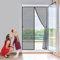 Fliegengitter Insektenschutz 75x200 cm Fenster Rollo Insektenschutzrollo Ohne Bohren Kinderleichte Klebemontage, 2023-Version, Anthrazit