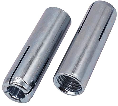 SKIR'CO (4 Stück) Einschlagdübel M12 x 50 mm, Spreizbolzenhülse, Wanddübel, Betonanker