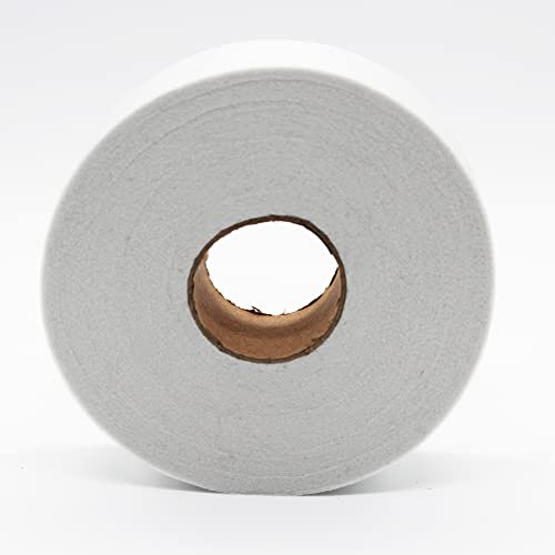 JPstraps – Cinta de Tela Termoadhesiva Entretela (100 Metros x 33mm) Fliselina Fusible de una Cara, Tira Adhesiva No Tejida para Costura, Acolchado, Vestidos (Blanco)