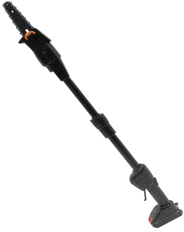 SanBouSi 21V Akku Kettensäge Teleskop Hochentaster Akku, Elektro Teleskop Astsäge Hochentaster 1200m/min, Mit Akku und Ladegerät, Verlängerungsstange