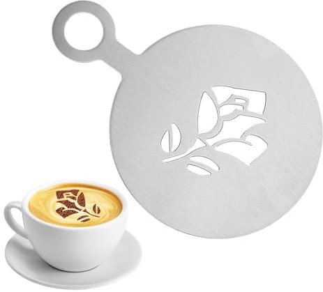 Spargitore per cacao caffè disegno cappuccino forma fantasia caffè stampa modello schiuma spray torta stencil zucchero a velo colino