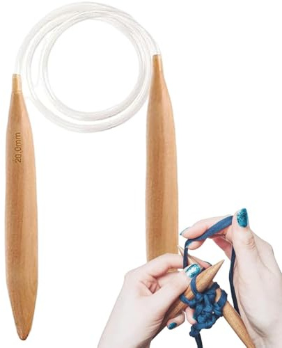 Aghi circolari per maglieria - Aghi in legno per lana grossa strumenti per maglieria oversize | Grandi aghi per maglione, sciarpa, cappello, coperta progetti con lana spessa