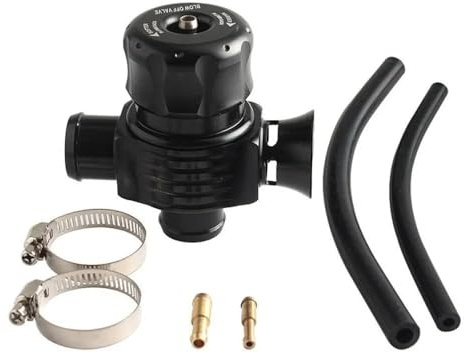 Valvola Scarico Auto,Valvola Bypass Scarico Valvola di scarico universale Turbo Diverter, doppia porta, con clacson, Uso adatto per VW MK4, Golf, Polo, GTI 1.8T, Saab Turbo BOV-1001B