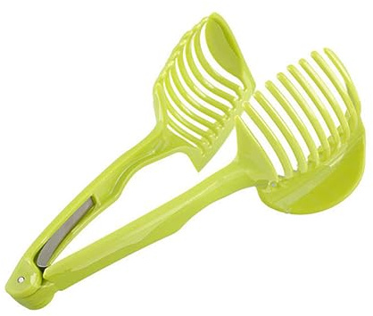Soporte para cortar tomates de mano, herramienta de corte de verduras para el hogar, estante multifuncional de 7.28 x 3.15 pulgadas, cortador de frutas para cebolla, patata, tomate, frutas y ensaladas