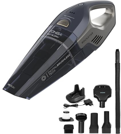 Cecotec Aspirapolvere a Mano senza Fili Conga Rockstar 25,2V Animal Hand. 200W, 20kPa, Solidi e Liquidi, Motore Digitale Brushless, Serbatoio 500ml, Autonomia 40min, Adatto a Tutte le Superfici