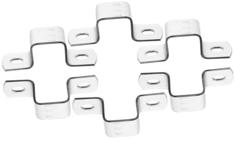LIFKOME 6 piezas Abrazaderas Acero Inoxidable Clip de Fijación Resistente para Tubos y Tuberías Diseño Ranurado para Sujeción Segura Agua Petróleo y Químicos Instalación Fácil y Duradera