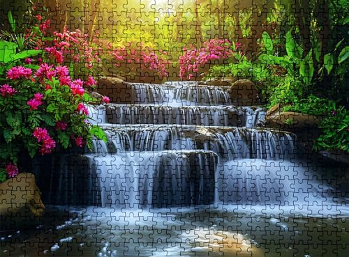 Pussel 3 000 delar, träpussel vuxna flodlandskap impossibla klassiska jigsaw pussel 122 x 81 cm, familjespel, pussel stressminskning tankespel, heminredning w0-254