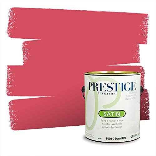 PRESTIGE Paints Interior Paint and Primer In One, 1-Gallon, Satin, Comparable Match of Valspar* Berrylicious*
