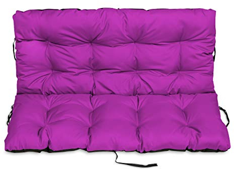 SuperKissen24. Sitzkissen Bankkissen Bankauflage für Gartenbank - 140x50 cm und Rückenlehne 140x60 cm - Outdoor und Indoor - rosa