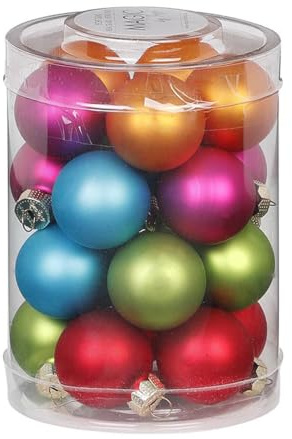 feiermeier Weihnachtskugeln aus Glas Mille Foire Inge Glas 3cm/20Stk. für Weihnachten, Weihnachtsbaum