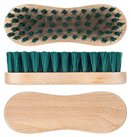 HOMESHOPA Wooden Scrubbing Brush For Clothes, 1 Pack Heavy Duty Hand Scrubber with Natural Stiff Bristle, Multipurpose Washing & Cleaning Scrub Brush for Laundry, Carpet Cleaning Hard Laminate Floors
