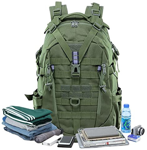 Vesone Jagdrucksack,35L Large Army 3-Day Pack | Reiserucksack für Damen Herren Outdoor Wandern Camping Wasserdichter Rucksack