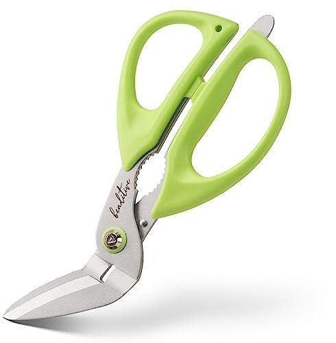 Beaditive Hochleistungs-Mehrzweck-Winkelschere 18 cm - Japanischer Edelstahl, gezahnte Klinge - Bastelscheren für Karton, Kunststoff, Leder, Stoffe und Verpackungen