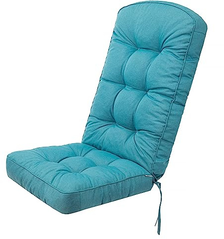 PillowPrim Gartenstuhl Auflagen - Bequeme Liegen als Sitzauflagen für Gartenmöbel - Extra Dicke Sitzauflagen - Polsterauflagen für Hochlehner - Kissen Garten im Freien - 145 x 56 x 10 - Blau