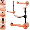 sun baby Roller Scooter Kinder 3 Jahre, LED große 3 Räder, Abnehmbarem Sitz, Kinderroller, Childern's Scooter (Orange)