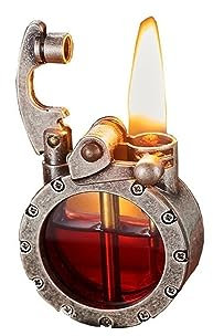 BUBELS Nuovo Accendino a Cherosene, Finestra a Gas Visibile, Accendino a Bilanciere in Metallo, Soft Fire, Antivento (Color: B)