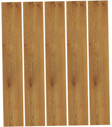BESTonZON 5 Piezas Tablero De Grano De Madera Pegatinas Piso Baldosa De Grano De Madera Protector Contra Salpicaduras De Pvc Baldosas De Vinilo Suelo Laminado Flores Baldosas De Cerámica