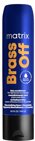 MATRIX Brass Off Blue Conditioner | Removes Brassy Orange Undertones | Color Depositing & Toning | Pigmented For Lightened Brunettes | For Color Treated Hair | Vegan