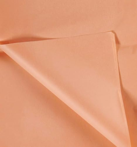 Vintage färgade silkespapper ark 30 x 20 tum – välj färg/förpackningsstorlek presentförpackning (persika)
