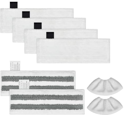 8 Stück Mikrofaser Tuchset Kompatibel für Kärcher Dampfreiniger EasyFix SC 1,SC 2,SC 3,SC 4,SC 5,Wiederverwendbar und Waschbar Dampfreiniger Zubehör für Kärcher-Dampfreiniger,6 Bodendüse+2 Handdüse