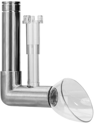 MiOYOOW Aquarium Filter, Stainless Steel Fish Tank Skimmer with Slow Bellmouth Outflow Drains Oil Remover for Aquarium Planted Tank 12/16MM