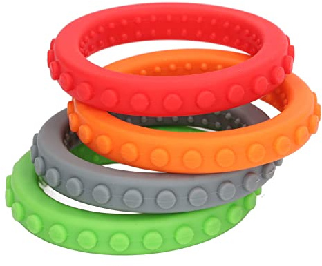 Tbest Bracelet de Dentition en Silicone Couler bébé, Jouet de Dentition Résergéable