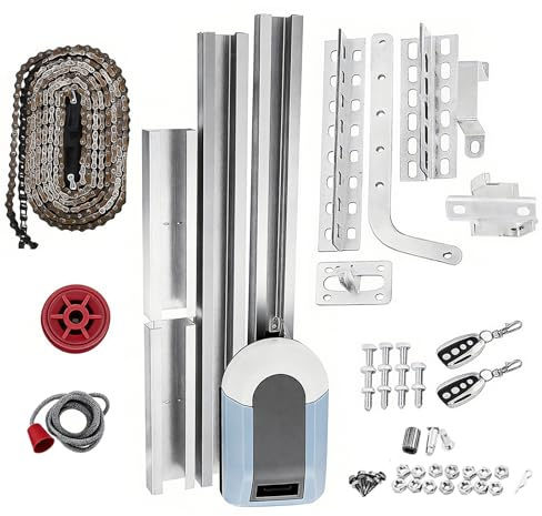 Motore 800N per Cancelli Scorrevoli Residenziali, Apriporta Automatico Elettrico con Telecomando, Kit Completo Operatore per Porta Scorrevole da Garage ZTGD800