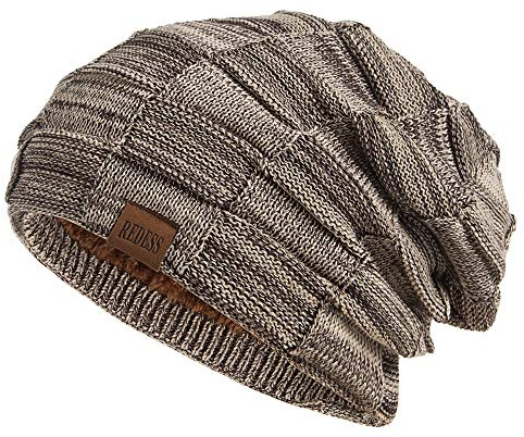 REDESS Beanie Hat para Hombres y Mujeres Winter Warm Sombreros Knit Slouchy Thick Skull Cap