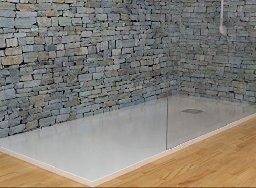 MASAL TECH DESING - Plato de ducha BLANCO 80x140 cm, antideslizante y de fácil colocación.