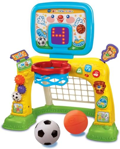 VTech 3-in-1 Sports Centre, Baby Interactive Toy with Colours and Sounds, Educational Games for Kids, Learning with Role-Play, Suitable for Baby Boys and Girls from 12 to 36 Months (Yellow/Blue)