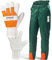 Safetytex Forstschutz Set - 2 teiliges Forstset - KWF geprüft - Schnittschutzhose & Handschuhe - für Forst & Gartenarbeit Gr. 60