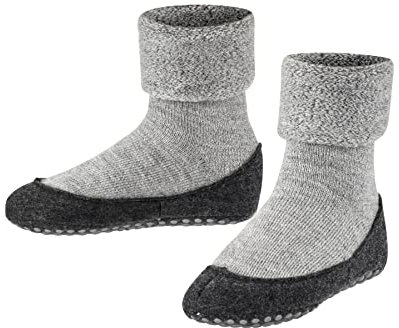 FALKE Stoppersocken Cosyshoe Minis K Hp Wolle rutschhemmende Noppen 1 Paar, Grau Light Grey 3400, 21-22