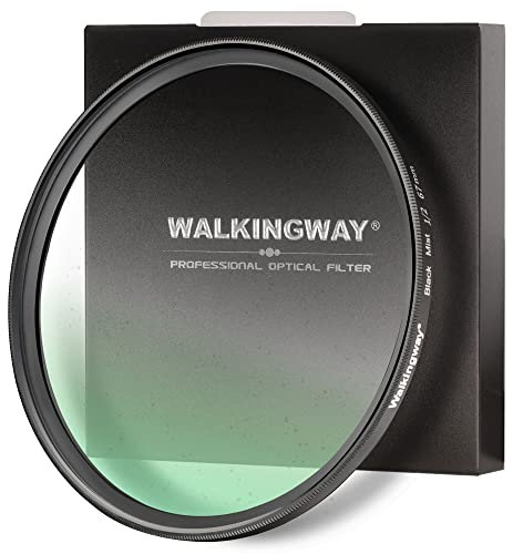 Walking Way 1/2 Filtro Black Mist Diffusion 67MM Difusión de Niebla Negra Circular Filtro de Lentes Efectos Cinematográfico y Ambiente Vintage Difusor para Retrato/Vlog/Fotografía/Video