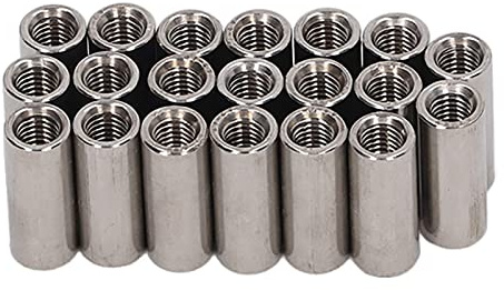 Dado di Accoppiamento, 20 Pezzi Dado di Accoppiamento in Acciaio Inossidabile M5 Dado Per Connettore a Barra Tonda Filettatura Femmina Dadi Hardware Per Connessione, Mobili, Elettronica, Industriale