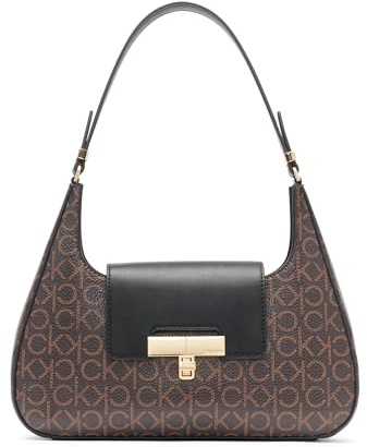 Calvin Klein Women's Becky Demi Shoulder Bag Handbag, Brown, One Size