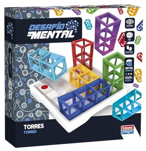 Falomir - Torres de Desafío Mental | Lógica y Habilidad en 3D | Juego Innovador para 1 Jugador (Edad 6+)