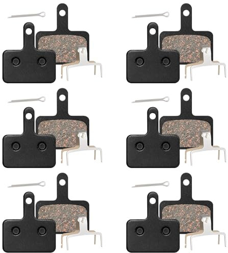 6Pairs Bike Brake Pads for Mountain MTB Bike, Resin Bicycle Disc Brakes for Shimano C501 M575 M525 M495 M486 M485 M475 M465
