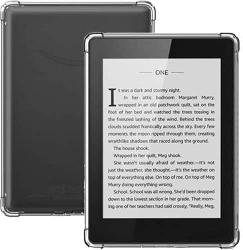 VOVIPO Clear Case for 7 Kindle Paperwhite and Paperwhite Signature Edition(12th Generation,2024), Ultra Soft Flexible Transparent TPU Skin Bumper Back Cover Reinforced Corners for Kindle Colorsoft